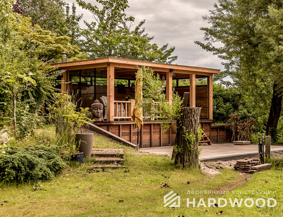 Беседка с односкатной крышей престиж №30 - фото 1515