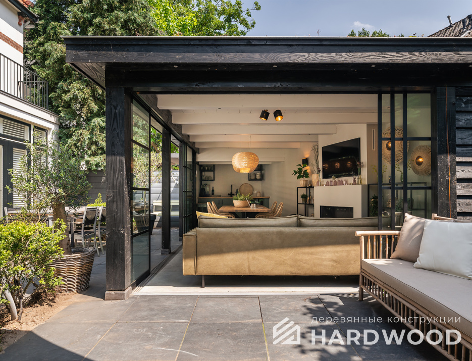 Беседка с пластиковыми окнами цвета венге №40 - фото 1613