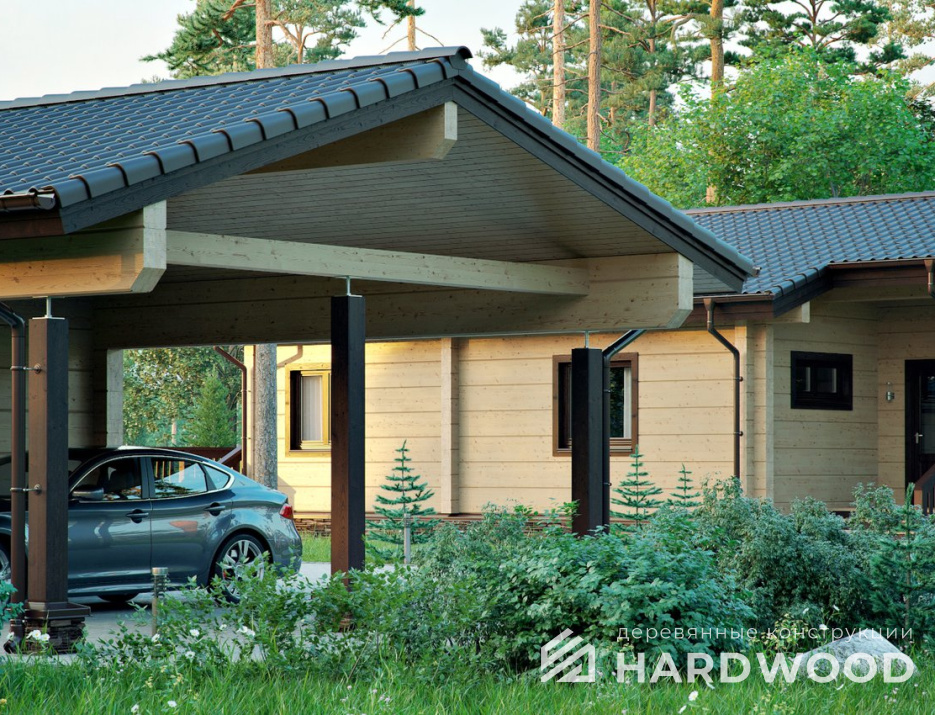 Навес с гаражом №166 - фото 1127