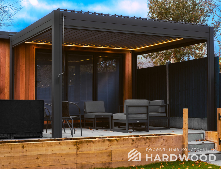 Беседка с мангальной зоной для дачи №47 - фото 1655