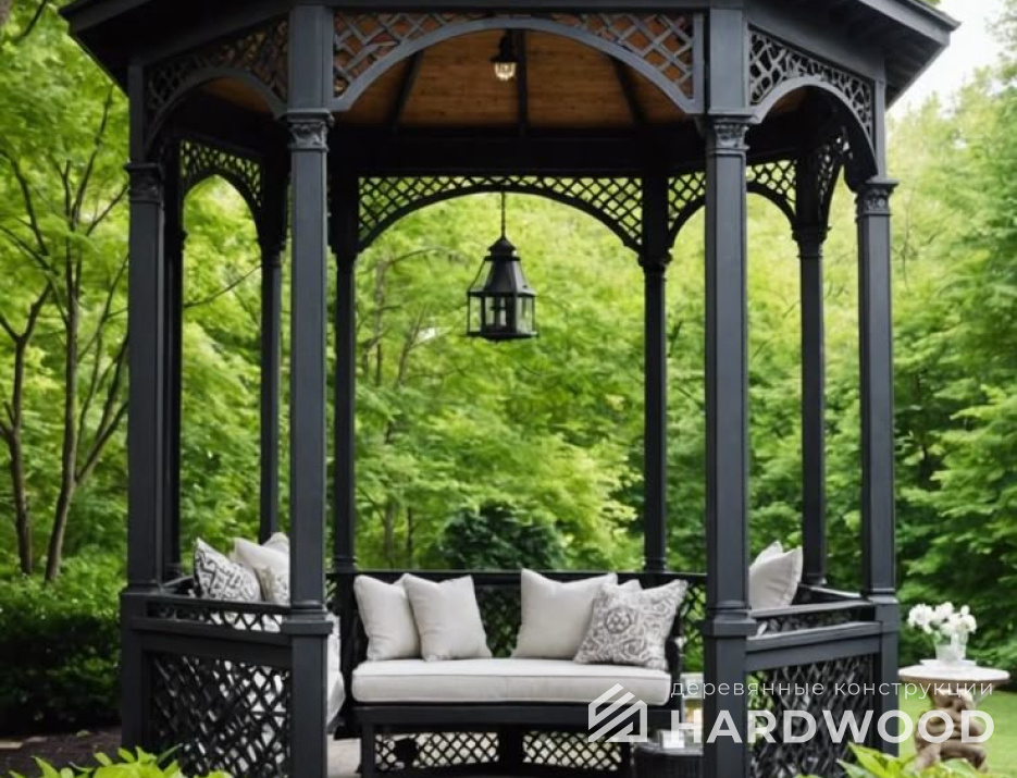Восьмиугольная беседка в английском стиле №85 - фото 1872