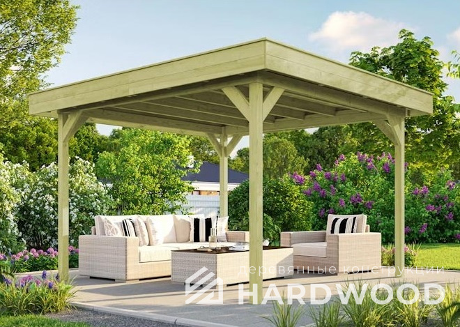 Открытая беседка с мангальной зоной №82 - фото 1866