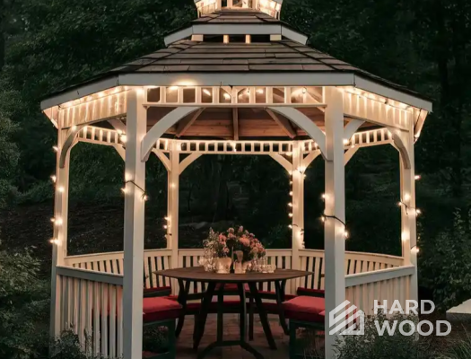 Деревянная шестигранная беседка №89 - фото 1896