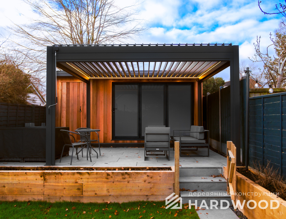 Беседка с мангальной зоной для дачи №47 - фото 1657