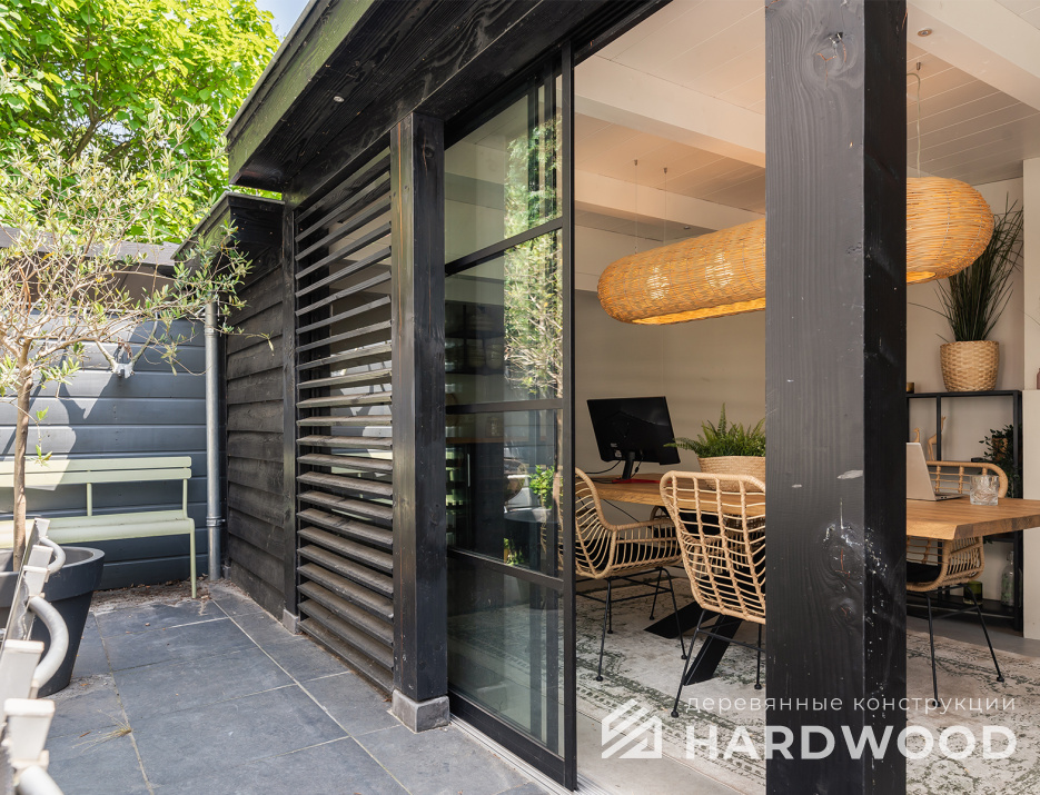 Беседка с пластиковыми окнами цвета венге №40 - фото 1614