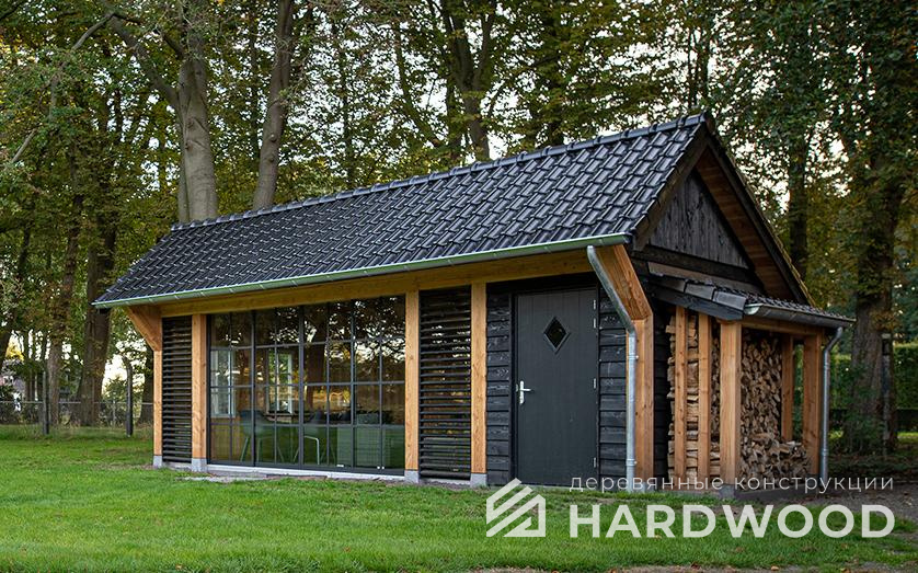 Всесезонная беседка с дровником №24 - фото 1453