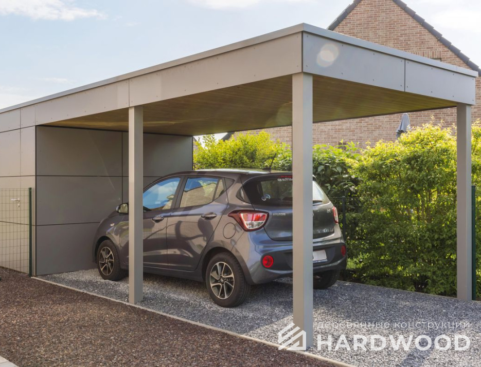 Навес односкатный с хозблоком №114 - фото 1295