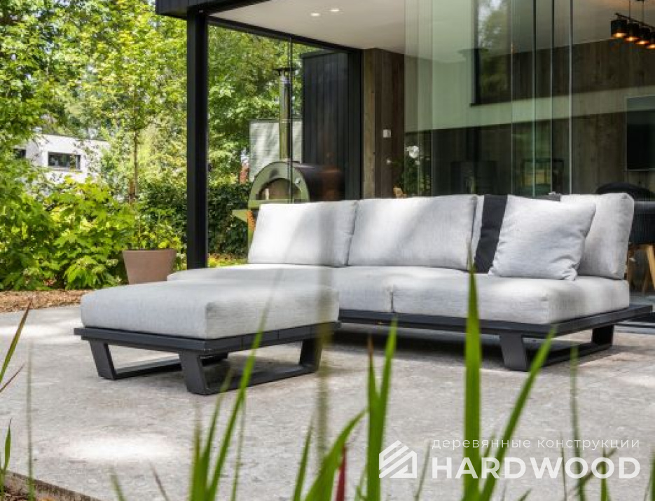 Закрытая беседка с барбекю и остеклением №6 - фото 1337