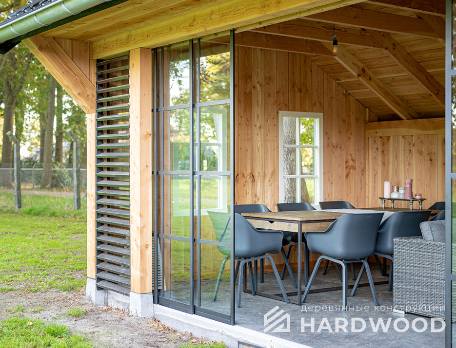 Всесезонная беседка с дровником №24 - фото 1460